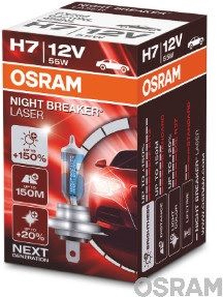 Ampoule OSRAM H7 Night Breaker Silver 12V 60/55W PX26d - à l'unité