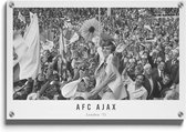 Walljar - Krol tussen AFC Ajax supporters '71 - Muurdecoratie - Plexiglas schilderij