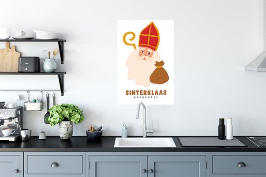 Affiche Saint Nicolas - Citation - Saint Nicolas - 60x90 cm - Décoration Saint Nicolas - Décoration Saint Nicolas - Chambre de bébé