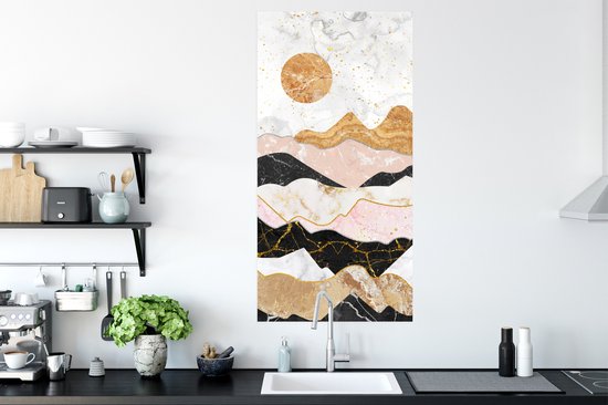 Affiche Marbre - Or - Pastel - 60x120 cm