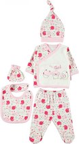 5-delige baby newborn kleding set meisjes - Newborn set - Little Chick Babykleding - Babyshower cadeau - Kraamcadeau