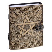 Vintage Leren Dagboek Pentagram afbeelding