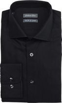 Bos Bright Blue Casual hemd lange mouw Zwart Wesley Dressual Shirt 19306WE18SB/990 black