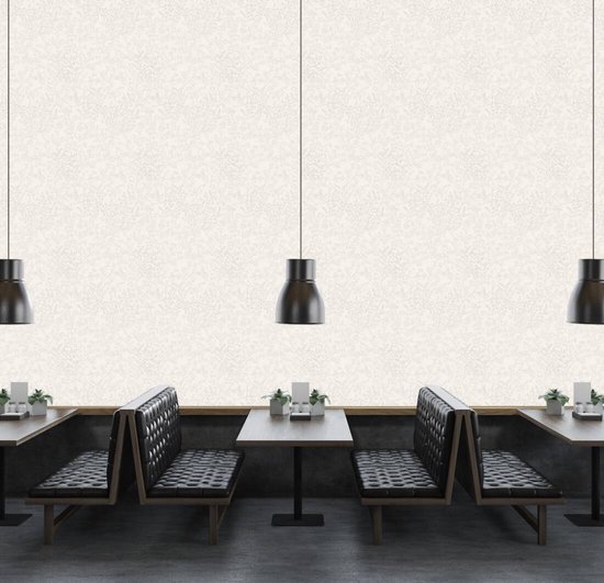 AS Creation Trendwall 2 - FILIGRAPHE BRANCHES ET FEUILLES PAPIER PEINT - fleurs rurales - blanc - 1005 x 53 cm