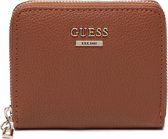 Guess - Naya Slg Small Zip Around Dames Portemonnee - Cognac