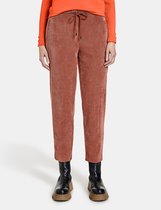 GERRY WEBER Dames Broek in joggingstijl, van zacht corduroy Hazelnut-42