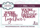 Creative Expressions Stans - We're in this Together - 7.7x4.2cm - 2 stuks