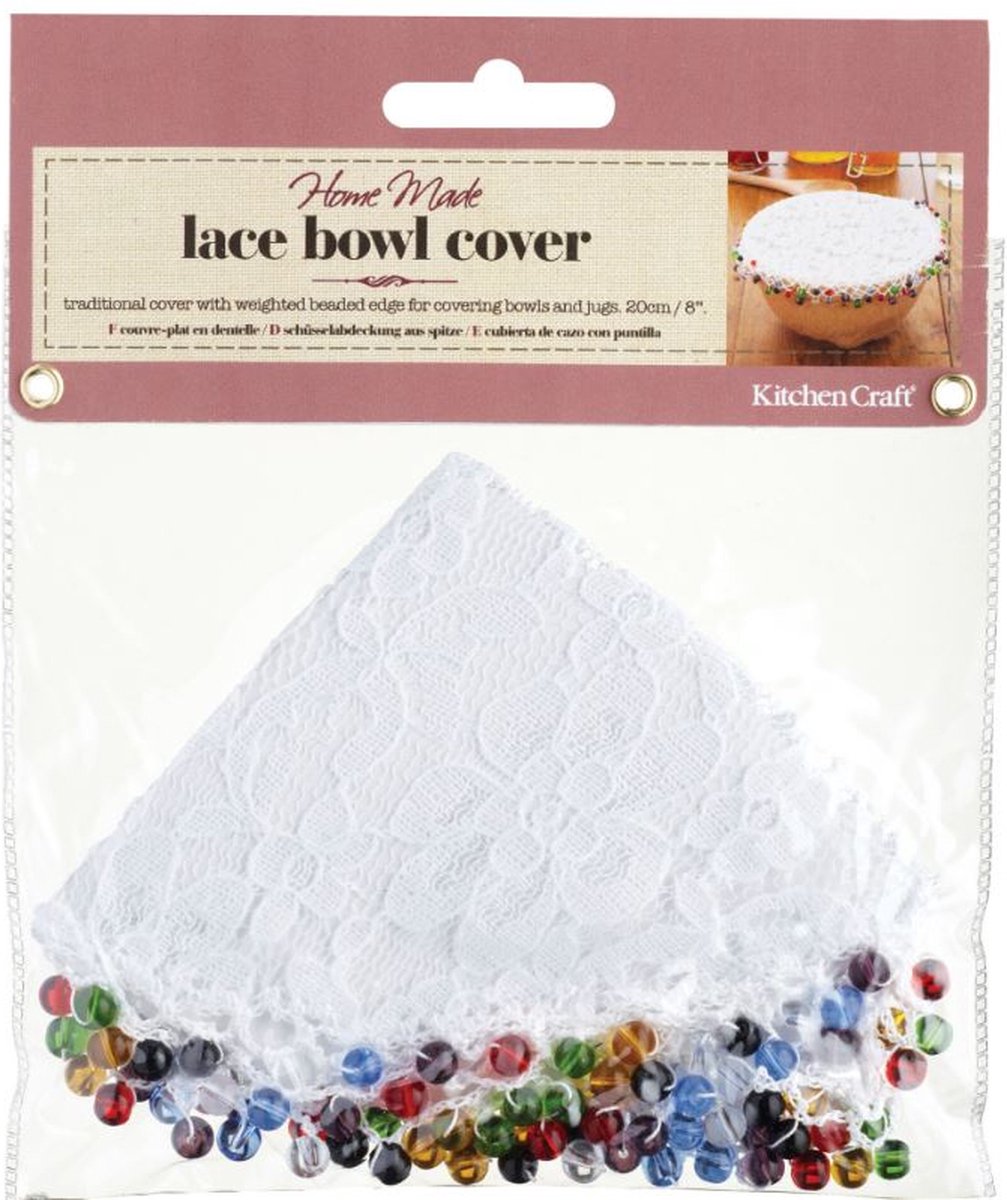 Kitchencraft Saladebeschermer Home Made Lace Katoen Wit