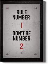 Walljar - One Rule - Muurdecoratie - Canvas schilderij