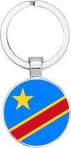 Akyol - Congo DR Sleutelhanger - Congo- Toeristen - Must go - Congo DR travel guide - Accessoires - Cadeau - Gift - Geschenk - 2,5 x 2,5 CM