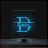 Led Lamp Met Naam - RGB 7 Kleuren - Damian