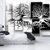Zelfklevend fotobehang - De Kus in zwart en wit, 8 maten, premium print