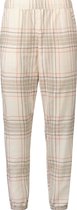 Hunkemöller Dames Nachtmode Pyjamabroek Twill Check  - Grijs - maat 2XL