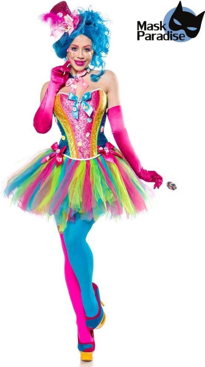 Mask Paradise Kostuum -L- Candy Girl Multicolours