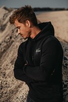 Malelions Men Split Hoodie- Black/Sage Green