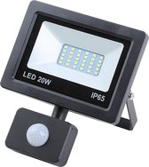 gek geworden Specimen leerling Hofftech LED Straler - Bouwlamp Smd met Sensor - 20 Watt - IP65 | bol.com
