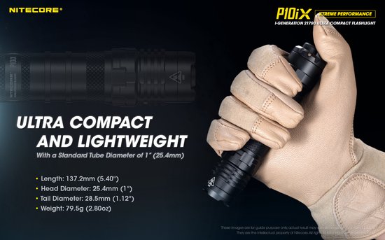 Nitecore P10iX Lampe de poche tactique rechargeable 4000 Lumen