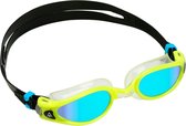 Aquasphere Kaiman EXO - Zwembril - Volwassenen - Blue Titanium Mirrored Lens - Geel/Transparant