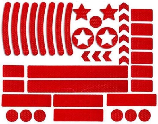 Reflecterende Tape Waterdicht Reflecterende Stickers Auto Stickers Auto Deur Sticker Auto Stickers Buitenkant Auto Bumper Sticker red