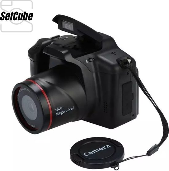 SetCube® Digitale Videocamera || 1080P Vlogcamera || Compacte Videocamera || 16MP Fototoestel || Met LCD Scherm