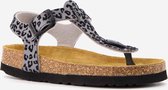 Hush Puppies meisjes bio sandalen luipaardprint - Zwart - Maat 30