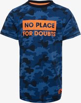 TwoDay jongens T-shirt met camouflage print - Blauw - Maat 158/164