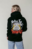 Colourful Rebel Party Animale Glitter Hoodie  Zwart Dames - Oversized Fit - Polyester - XS