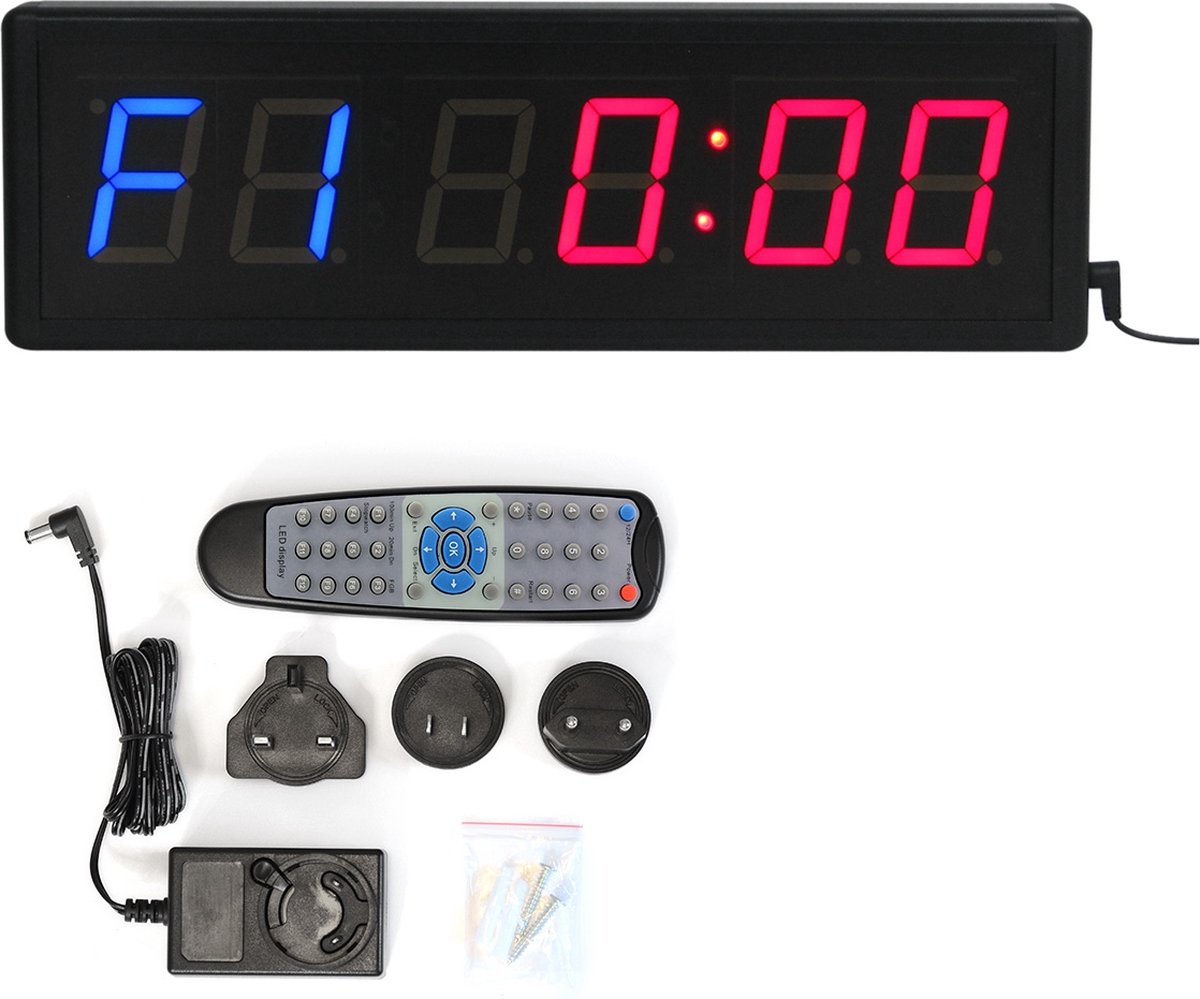 CKB ltd - Digital Gym Timer Clock - interval - medium - met afstandsbediening - training - geschikt voor crossfit en fitness workout