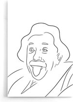 Walljar - Einstein Outline II - Muurdecoratie - Poster