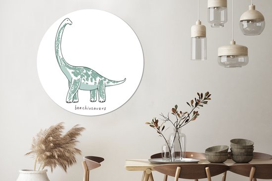 Cercle Mural - Cercle Mural Intérieur - Chambre d'Enfant - Dinosaurus - Brachiosaure - ⌀ 150 cm - Décoration murale - Peintures Ronds