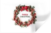 Muurstickers - Sticker Folie - Winter - Mistletoe - Kerstkrans - 60x40 cm - Plakfolie - Muurstickers Kinderkamer - Zelfklevend Behang - Zelfklevend behangpapier - Stickerfolie