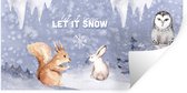 Stickers muraux - Hiver - Neige - Animaux - 120x60 cm - Film adhésif