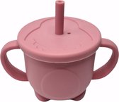 Rietjesbeker - Drinkerbeker - Antilek beker - Sippy cup - Baby - Peuter - 150ML - Rose