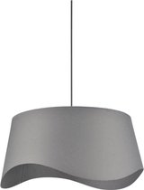Trommel hanglamp met golfeffect - Perkaal - H 21 x Ø 46 cm - Leisteen