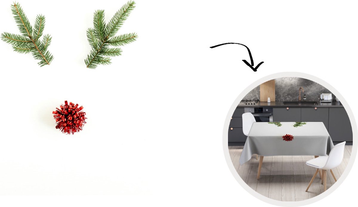 Kerst Tafelkleed - Kerstmis Decoratie - Tafellaken - Kerst - Winter - Rendier - 180x180 cm - Kerstmis Versiering