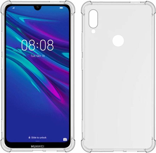 Huawei Y6 (2019) hoesje, Transparante Shock proof gel case met verstevigde  hoeken,... | bol.com
