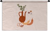 Tapisserie - Toile murale - Pichet - Fruits - Pastel - 180x120 cm - Tapisserie