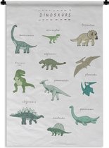 Wandkleed - Wanddoek - Kinderkamer - Kleuren - Dinosaurus - Jongen - Meisje - Kind - 120x180 cm - Wandtapijt