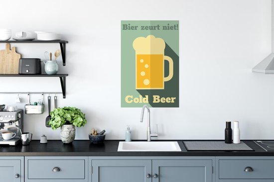 Affiche Mancave - Bières - La Bières ne bourrine pas - Pub - Café - 40x60 cm