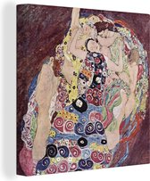 Canvas Schilderij De maagd - Gustav Klimt - 50x50 cm - Wanddecoratie