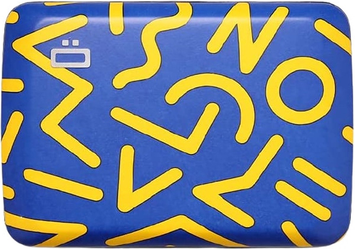 Ogon - Designs Stockholm - Creditcardhouder - Pasjeshouder - V2 - Aluminium - RFID - Blauw/Geel