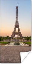 Poster Parijs - Eiffeltoren - Zonsopgang - 20x40 cm