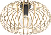 QAZQA johanna - Design Plafondlamp - 1 lichts - Ø 390 mm - Goud/messing -  Woonkamer | Slaapkamer | Keuken
