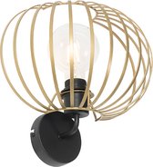 QAZQA johanna - Design Wandlamp voor binnen - 1 lichts - D 200 mm - Goud/messing -  Woonkamer | Slaapkamer | Keuken