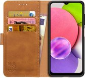 Rosso Element Samsung Galaxy A03S Hoesje Book Cover Wallet Lichtbruin