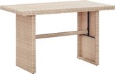 vidaXL Tuintafel 110x60x67 cm poly rattan beige