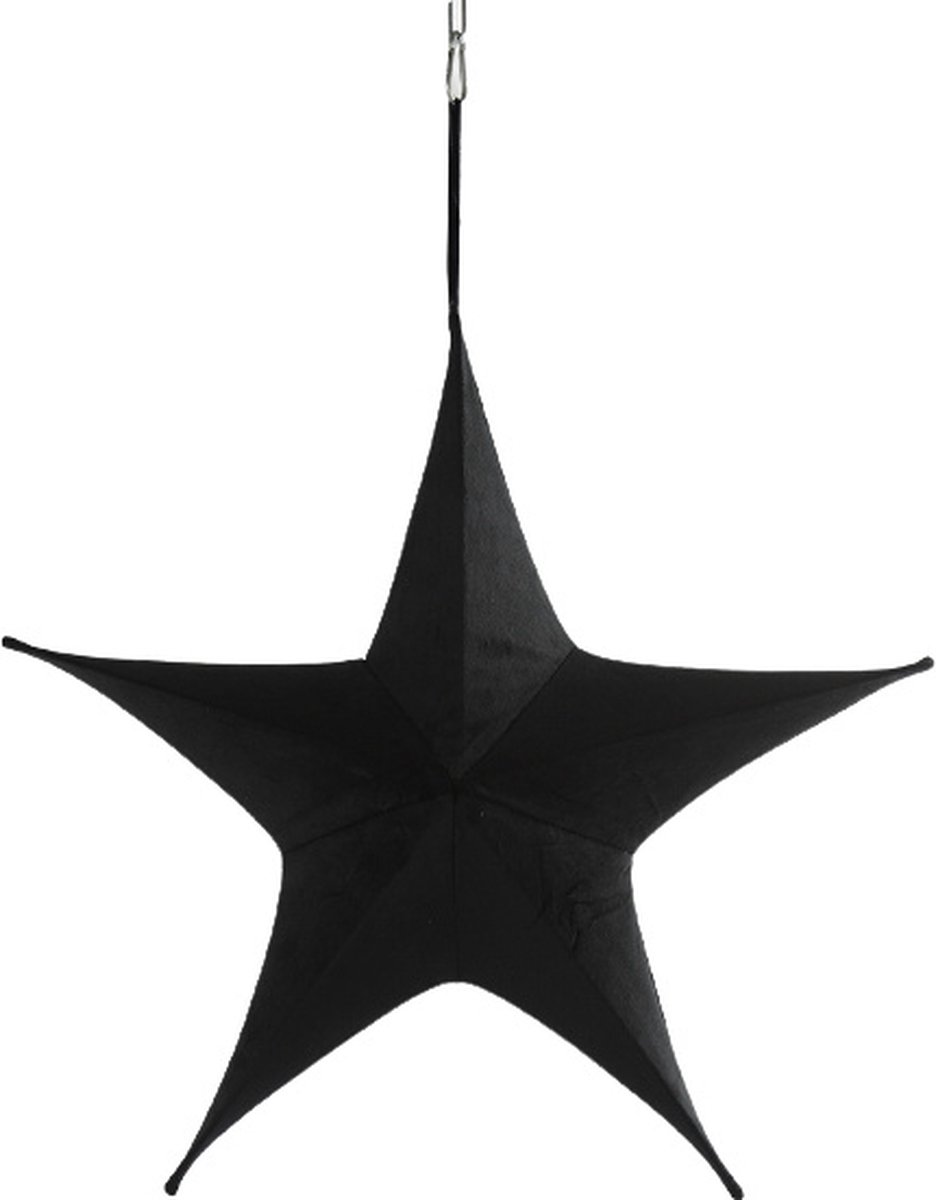 Non-branded Kersthanger Ster Maria 40 Cm Fluweel Zwart