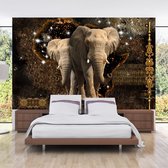 Zelfklevend fotobehang - Prachtige Olifanten stappen je kamer binnen, premium print