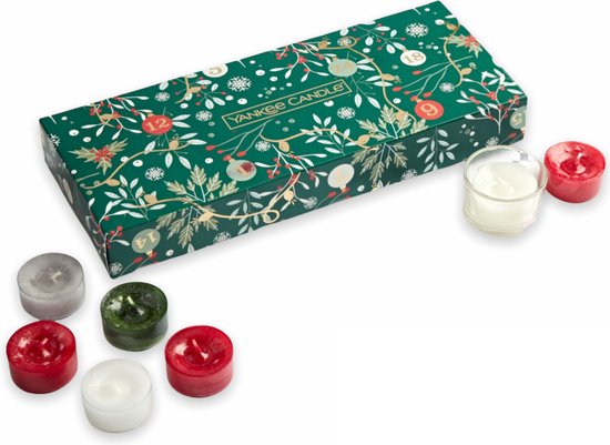 Yankee Candle Countdown To Christmas Geurkaars Giftset - 10 Tea Lights & Holder