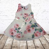 Zachtgele kinderjurk met bloemen -s&C-110/116-Kinderjurken